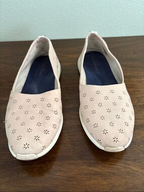 Cole Haan Blush Pink Perforated Slip-On Flats